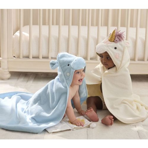 Super Soft Hippo Baby Hooded Towel & Washcloth Set