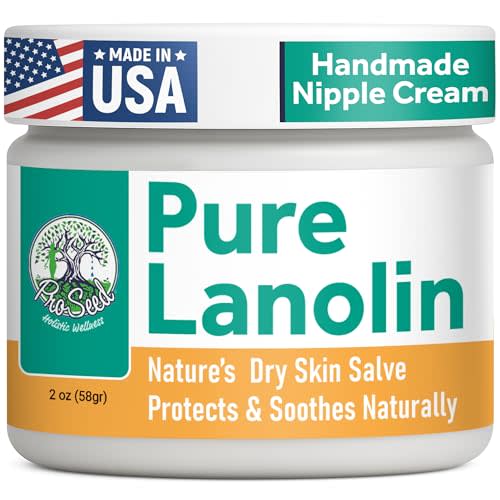 100% Pure Lanolin Cream - Handmade, Unrefined Balm for Dry & Itchy Skin, Cracked Lips, Breastfeeding, Baby Care, Moisture-Rich, Nursing Essentials & Petroleum-Free, Perfect for Hands, Face & Paw Care