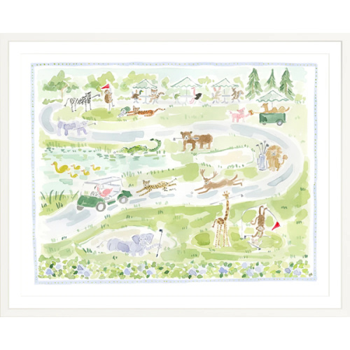 The "Wild Fairways" Golf Menagerie Fine Art Print