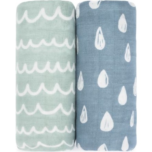 Muslin Swaddle Blanket, 2 Pack