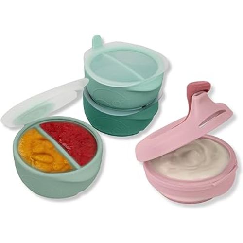 b.box Fill+Feed/Fill+Freeze Combo Pack (Blush): Baby Food Storage and Reusable Pouch