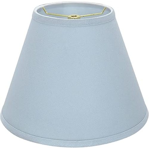 Aspen Creative 32196A Transitional Empire Shape Spider Construction Lamp Shade in Light Blue, 6" Top x 12" Bottom x 9" Slant Height