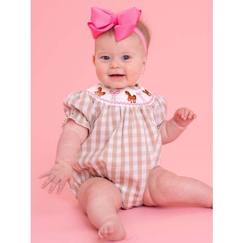 Little Pony Meadow Smocked Bubble Romper