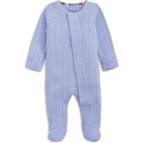 Wisteria Pointelle Magnetic Organic Cotton Footie, 0-3M