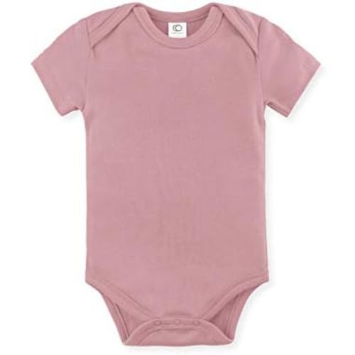 Colored Organics Unisex Newborn 100% Organic Cotton Bodysuit - Short Sleeve Infant One Piece - Baby Boy and Girl Clothing
