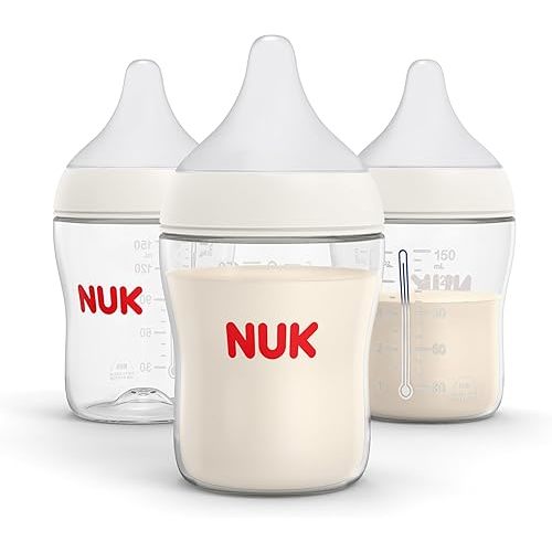 NUK Perfect Match Slow Flow Bottle, 5 oz (150 mL), 3 Pack