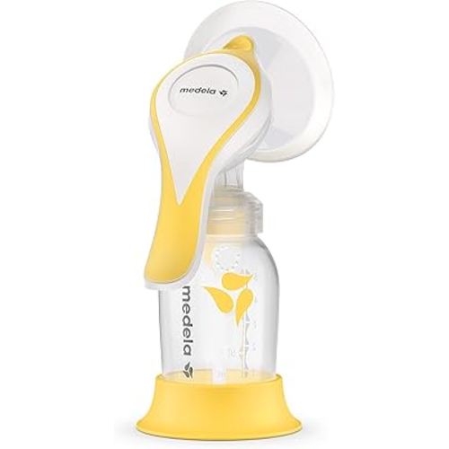 Medela Manual breast pump with Flex Shields Harmony Single Hand for More Comfort and Expressing More Milk
