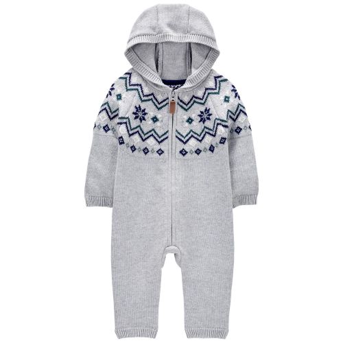Baby Fair Isle Hooded Jumpsuit - Carter's | Carter's