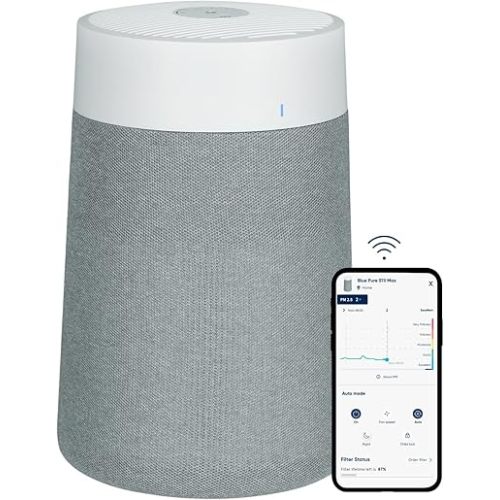 BLUEAIR Air Purifiers for Small Rooms, Bedroom, Home, Cleans 926 sqft in one hour, HEPASilent Air Cleaner for Pets, Allergens, Virus, Dust, Mold, Smoke - Blue Pure 511i Max