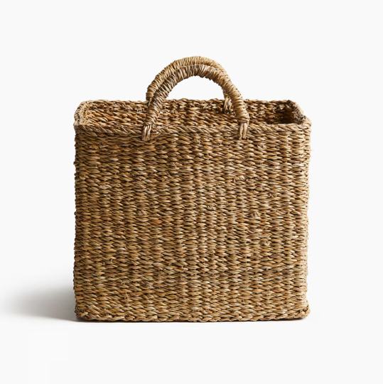LARGE BRAIDED STORAGE BASKET