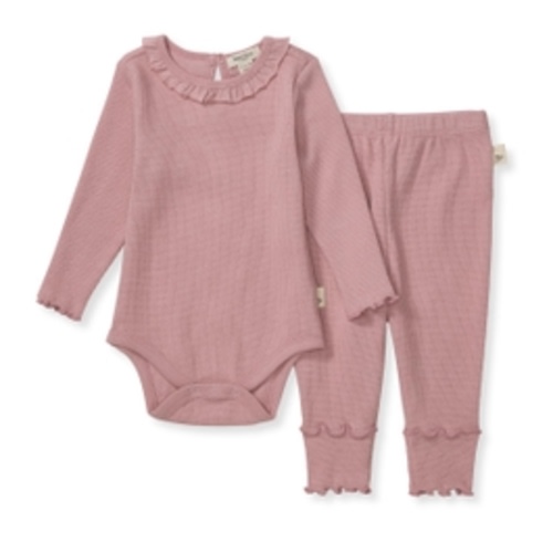Thermal Baby Girl Bodysuit & Pant Set