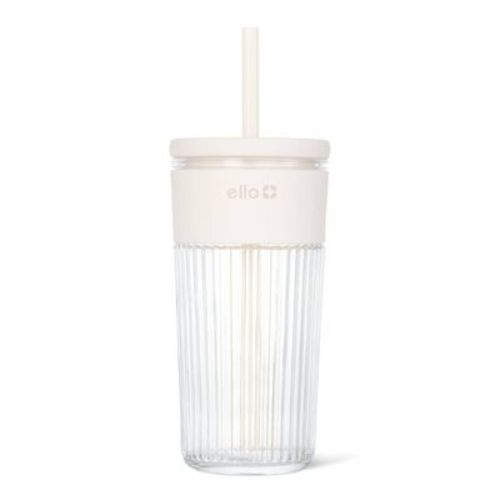 Ello Ava 18oz Straw Tumbler Cream