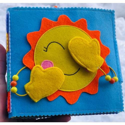 Personalized Montessori Baby Toy and Sensory Felt Book, Educational Quiet Book for Kids Over 5 Months, A Unique Handmade Gift,Busy Book