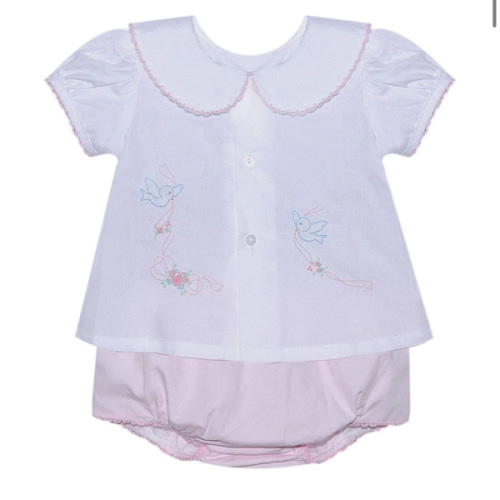 Avery Diaper Set- Birds & Bows | Posh Tots Children's Boutique
