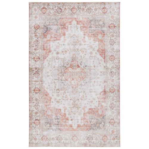 Sonia Oriental Power Loom Light Grey / Rust