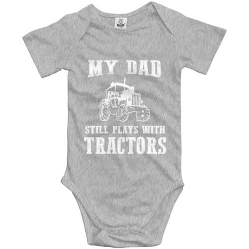 My Dad Still Plays with Tractor Baby Short Sleeve Bodysuit Infant Playsuit