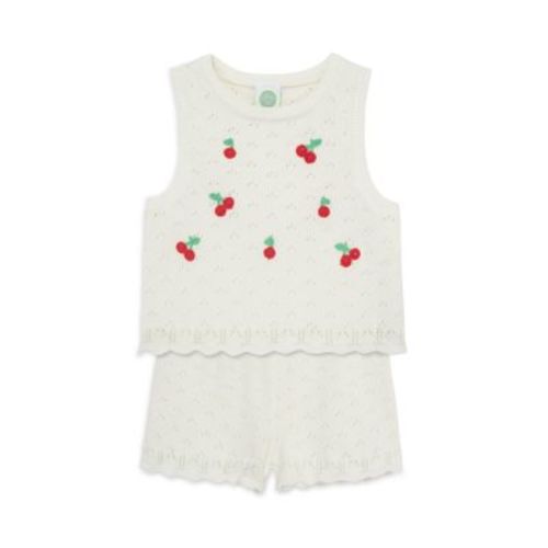 Girls' Cherry Pointelle Tunic & Shorts Set - Baby 12 Months