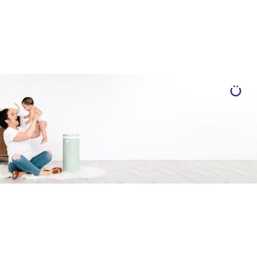 Ubbi Steel Diaper Pail, Odor Locking, No Special Bag Required, Award-Winning, Registry Must-Have, White