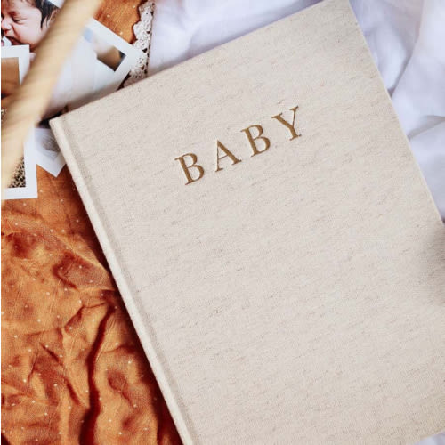 Birth To Five Years Baby Journal - Oatmeal - Write To Me US