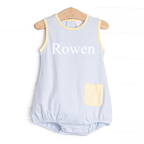 Noah Pocket Bubble, Blue Stripe – Stitchy Fish