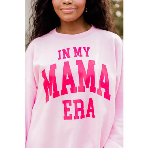 In My Mama Era Light Pink Graphic Sweatshirt – Pink Lily