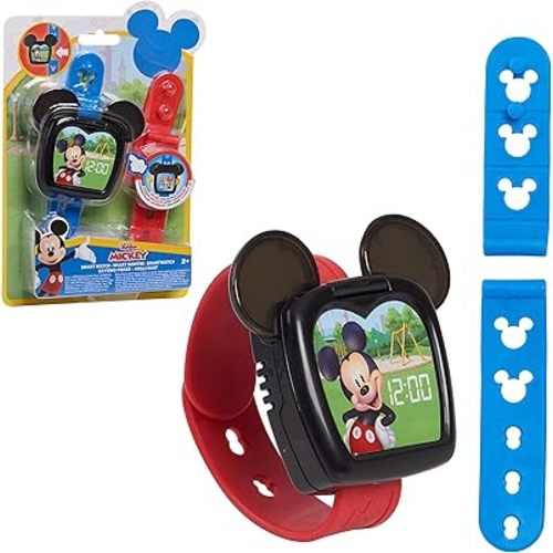 Disney Junior Mickey Mouse Funhouse Toy Watch for Kids with Lights and Sounds, Officially Licensed Kids Toys for Ages 3 Up by Just Play