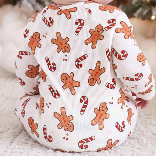 Sleigh Ride Sweets Bamboo Waffle Convertible Zip Romper