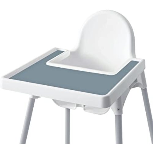 High Chair Placemat for IKEA Antilop Baby High Chair, Silicone Placemats, High Chair Tray Finger Foods Placemat for Boys and Girls, Babies, Toddlers (Ether)