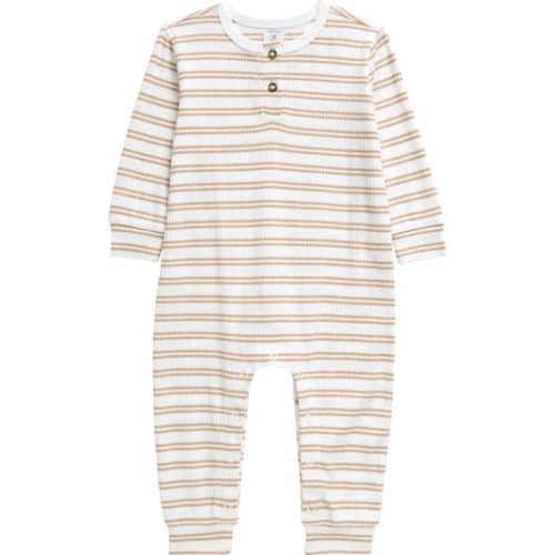 Long Sleeve Rib Romper, 6M