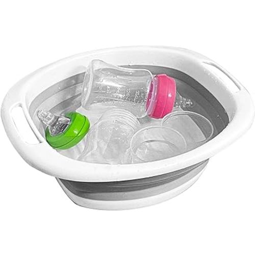 Baby Bottle Wash Basin,Collapsible Baby Bottle Dishwasher Baskets,Baby Bottle Tub for Sink,Reusable Baby Bottle Sink Basket for Home and Travel