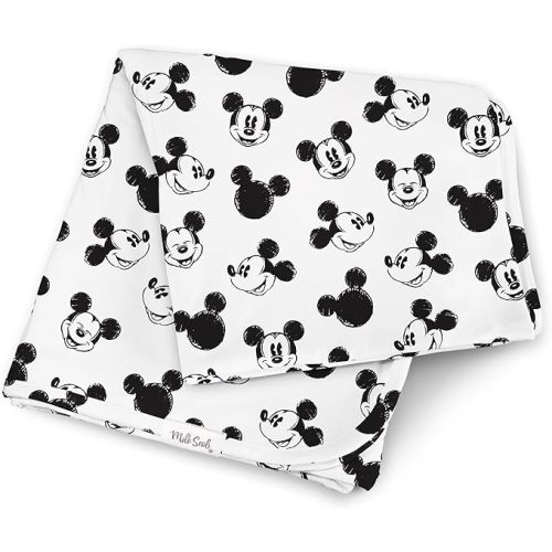 Milk Snob Disney Mickey Mouse Sketch Baby Boy/Girl Swaddle Blanket, Soft Receiving, Security and Play, Toddler Infant NewbornBedding, Baby Shower, Baby Registry Gender Neutral Gift, 35x35