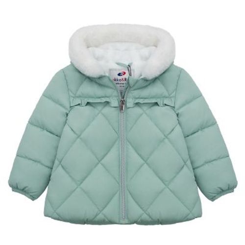 Rokka&rolla Infant Girls' Puffer Jacket Baby Fleece Lined Winter Coat-teal Mint, Size 9-12 Months