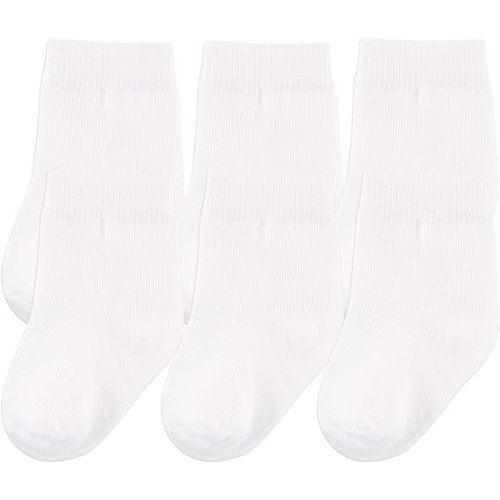 Touched by Nature Unisex Baby Organic Cotton Socks - 0-6 Months - White