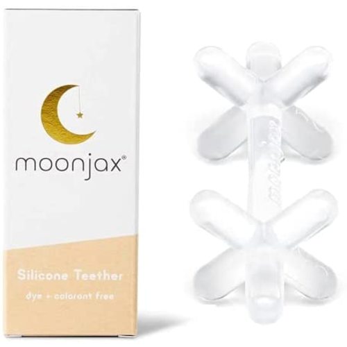 Moonjax Silicone Baby Teething Toys - Baby teether for Infants, Toddlers, Newborns, CPSIA Certified | Dishwasher, Sterilizer, and Freezer Safe | Made in the USA