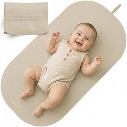 Beautiful Portable Baby Changing Pad - Wipeable and Easy to Clean Diaper Changing Mat - The Perfect Waterproof Vegan Leather Pad for Traveling