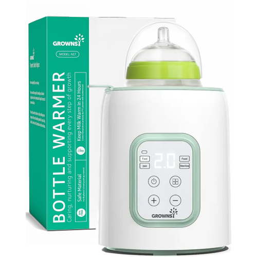 GROWNSY 8-in-1 Bottle Warmer for Breastmilk or Formula with Timer, Accurate Temperature Control, Universal Fit, Green