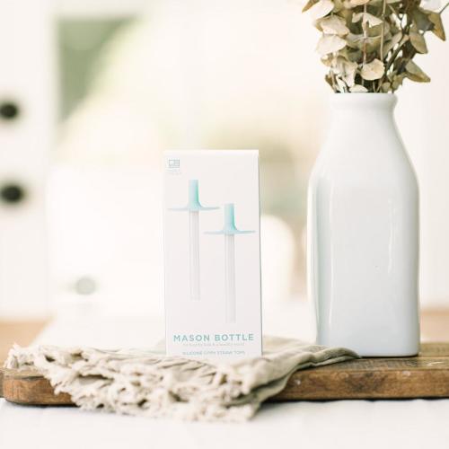 Straw Top 2-Pack | BPA-Free Products | Mason Bottle