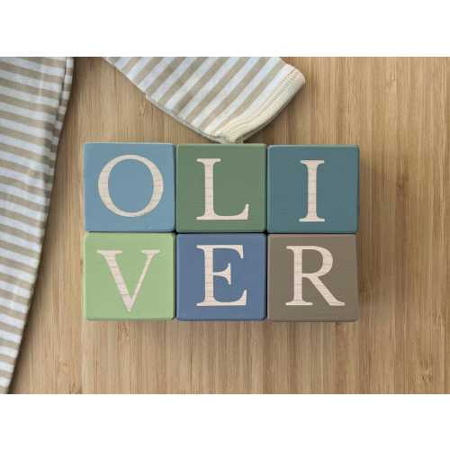 Custom Baby Name Blocks for Nursery, Personalized Wood Baby Blocks, Neutral Baby Nursery Decor, Montessori Children's Toy, Spelling Blocks