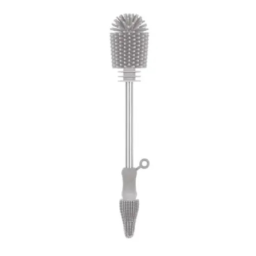 Haakaa Double-Ended Bottle Brush Grey | Baby Bunting AU