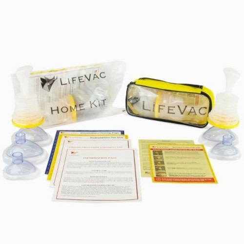 LifeVac Home and Travel Choking Rescue Devices Combo Kits for Infants, Kids and Adults | First Aid Airway Blockage Assist Devices, Yellow
