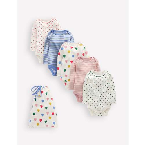 5-pack Bodies-Multi Hearts