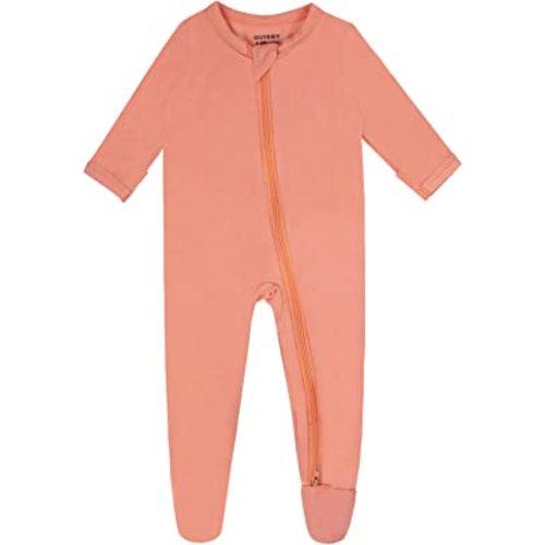 GUISBY Rayon Baby Footed Pajamas with Mitten Cuffs,Soft Long Sleeve Romper 0-18 Months