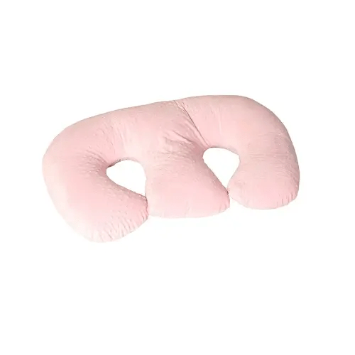 The TWIN Z PILLOW - Pink - 6 uses in 1 Twin Pillow ! Breastfeeding, Bottlefeeding, Tummy Time, Reflux, Support and Pregnancy Pillow! Cuddle Pink DOTS
