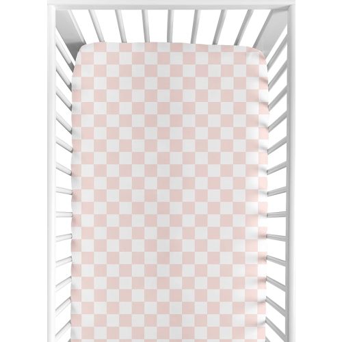 Pink Check Baby Crib Sheet