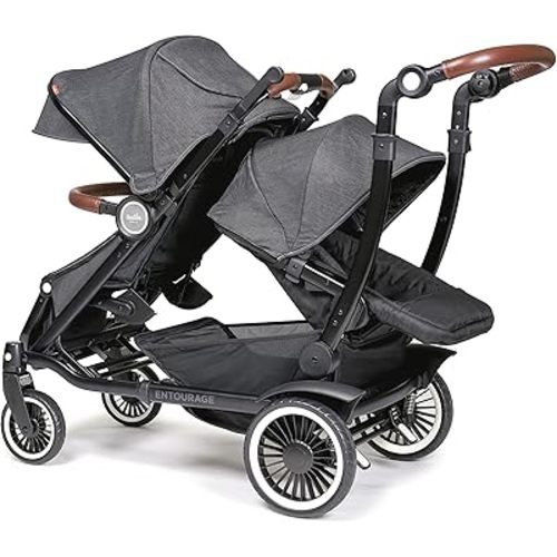 Entourage 2.0 Double Stroller in Black (Also Available in Navy)