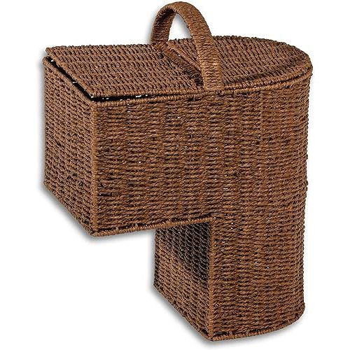 Trademark Innovations 15.25" Storage Stair Basket With Handle