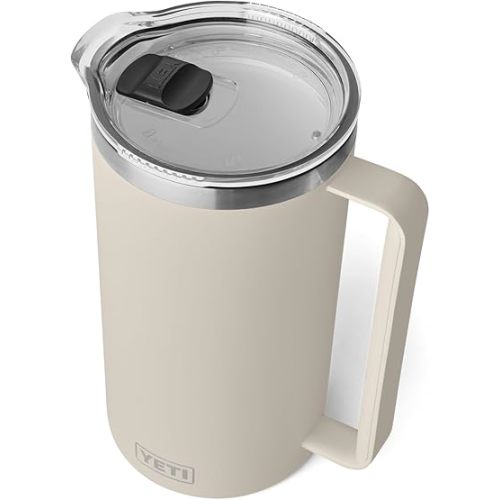 YETI Rambler 64 oz Pitcher, Vacuum Insulated, Stainless Steel with MagSlider Lid, Cape Taupe