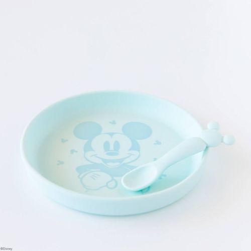 Disney Bumkins 2pc Disney Mickey Mouse Dinnerware Set - Light Blue