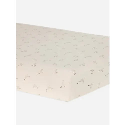 Quincy Mae Bamboo Cot Sheet Bunnies