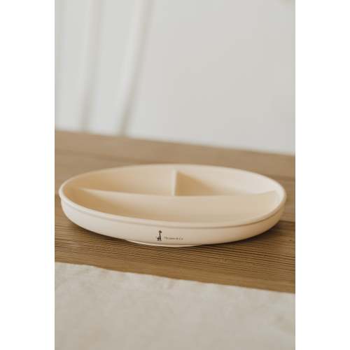 Assiette à succion divisée en silicone